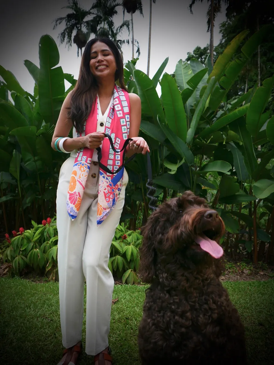 Aunty Carol's Lucky Tiles Premium Silk Scarf