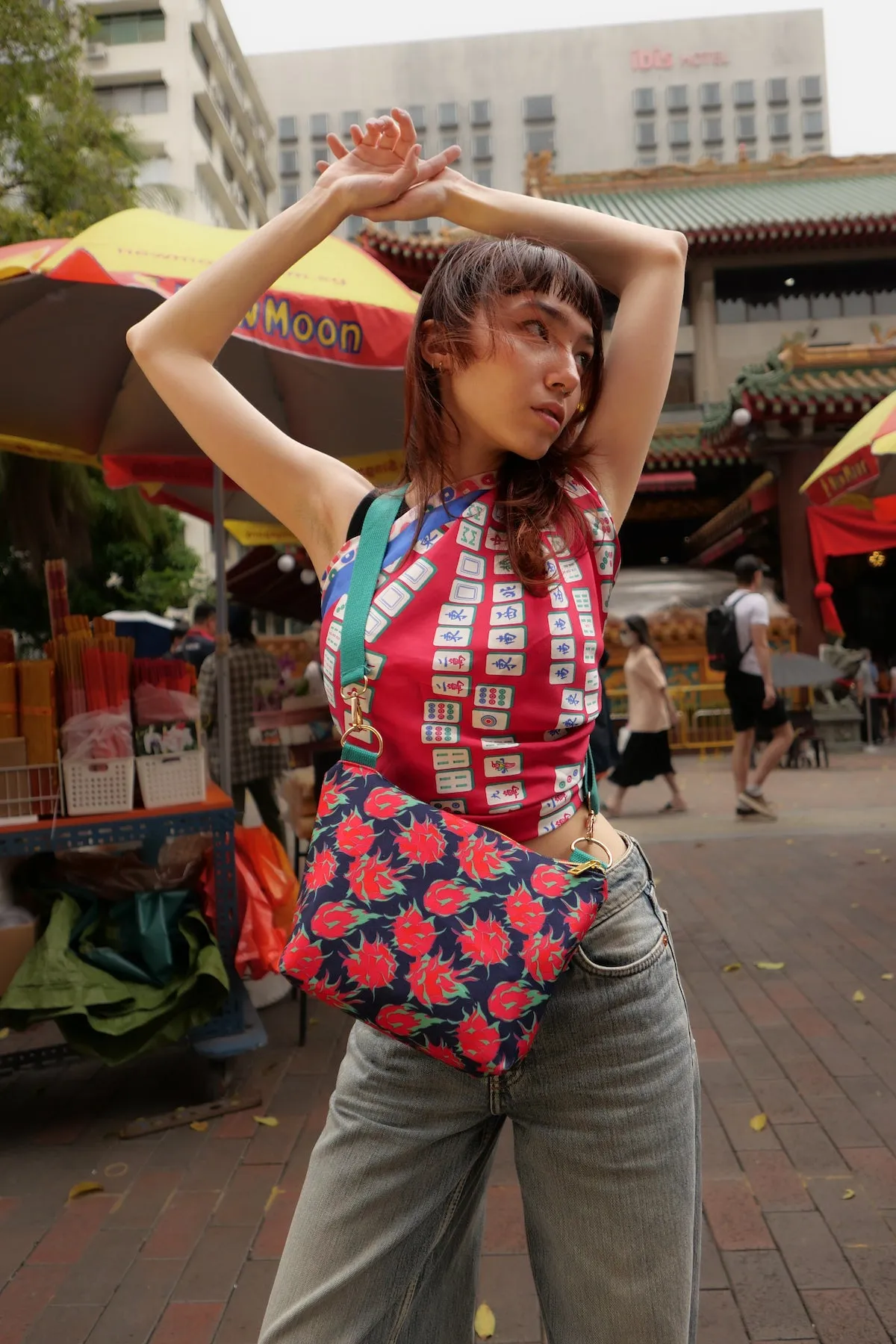 Aunty Carol's Lucky Tiles Premium Silk Scarf