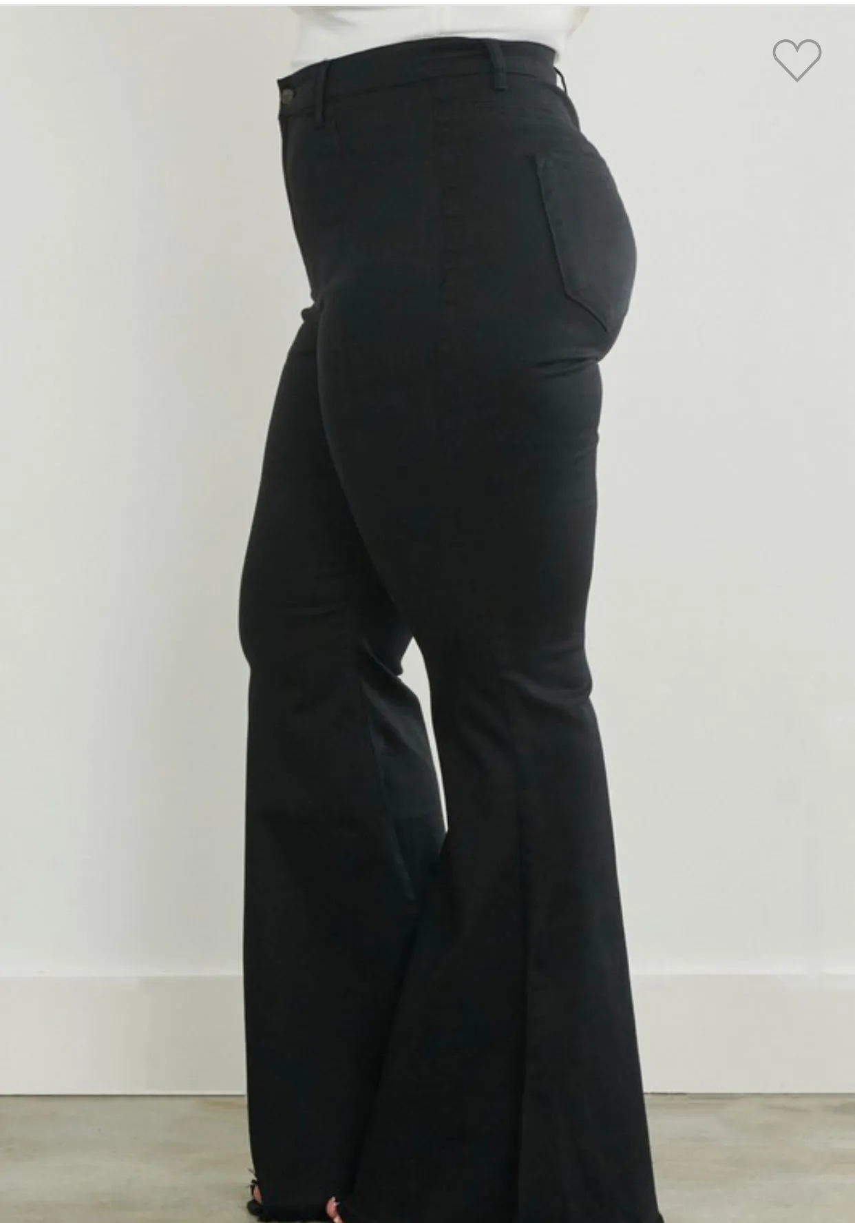 Black Plus Size Bell Bottom