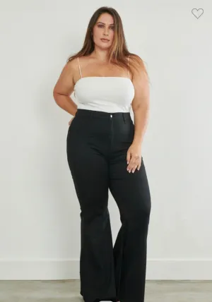 Black Plus Size Bell Bottom