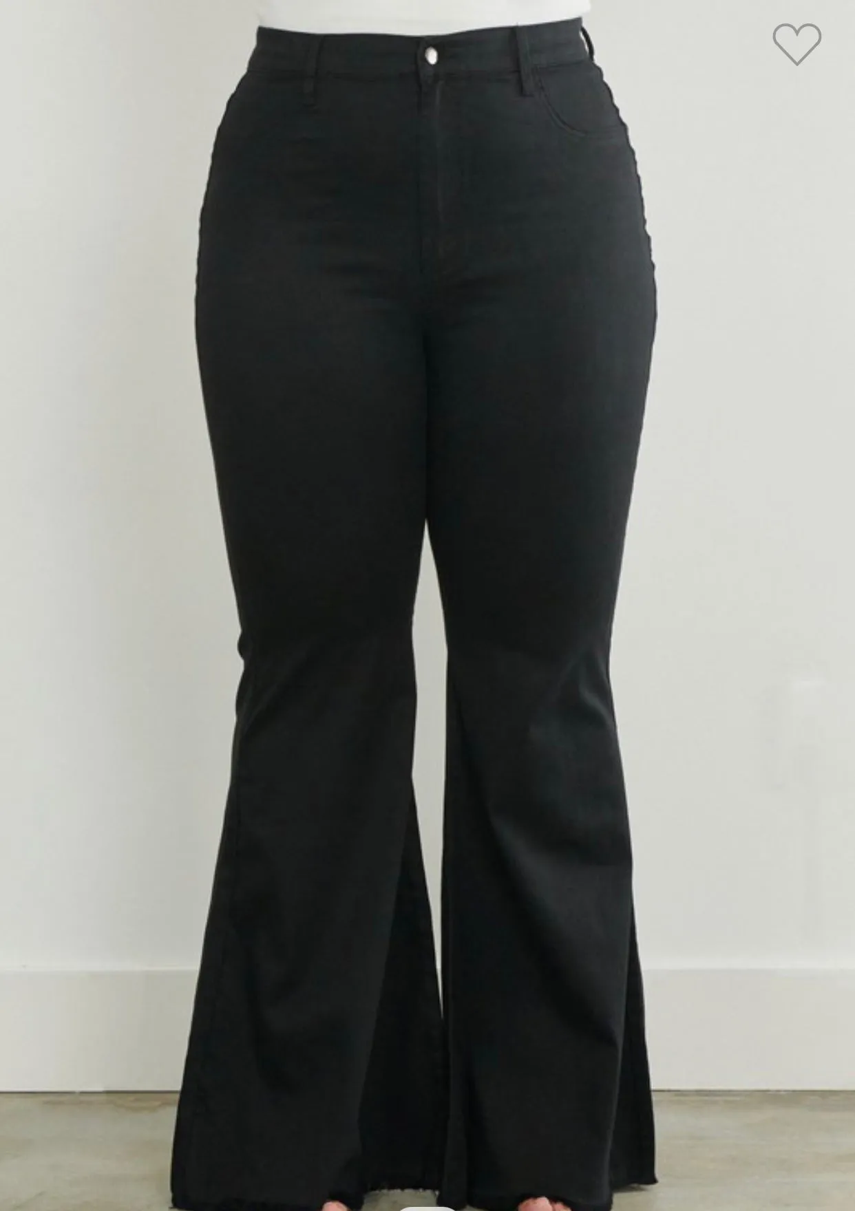 Black Plus Size Bell Bottom