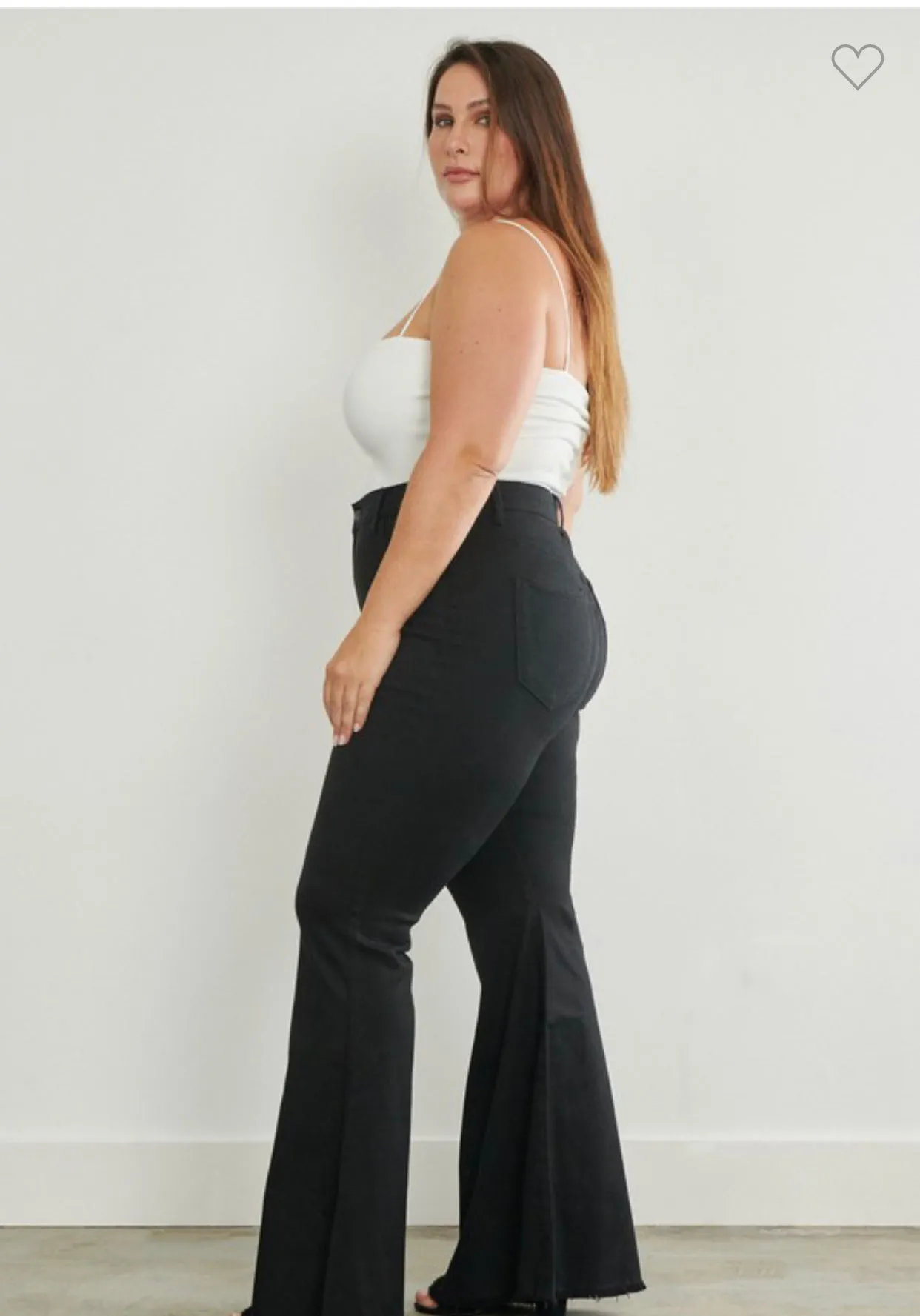 Black Plus Size Bell Bottom