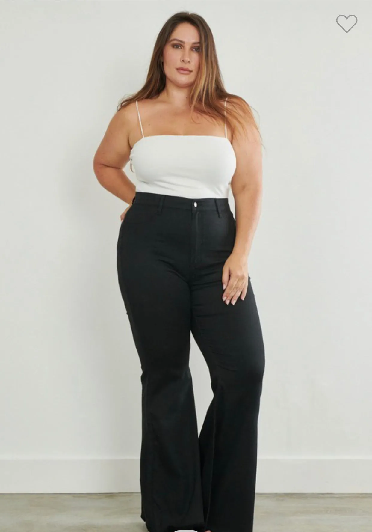 Black Plus Size Bell Bottom