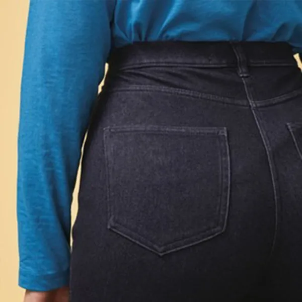 Black Rinse Jersey Denim Leggings