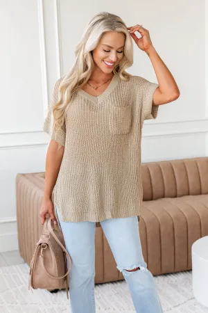 Breezy Knit Delight Sweater - Cappuccino
