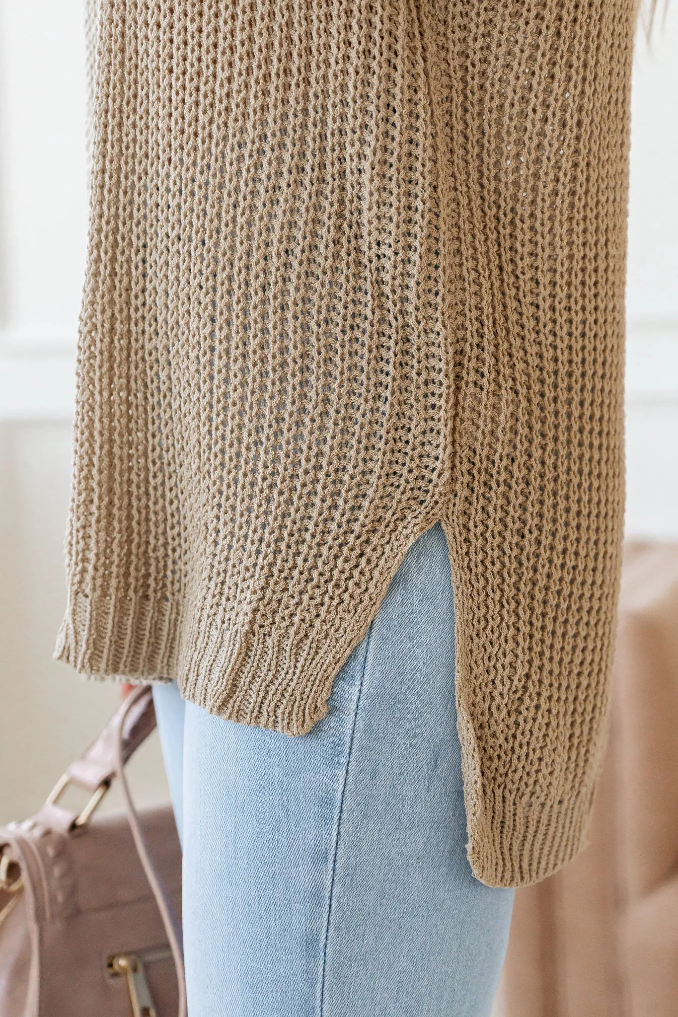 Breezy Knit Delight Sweater - Cappuccino
