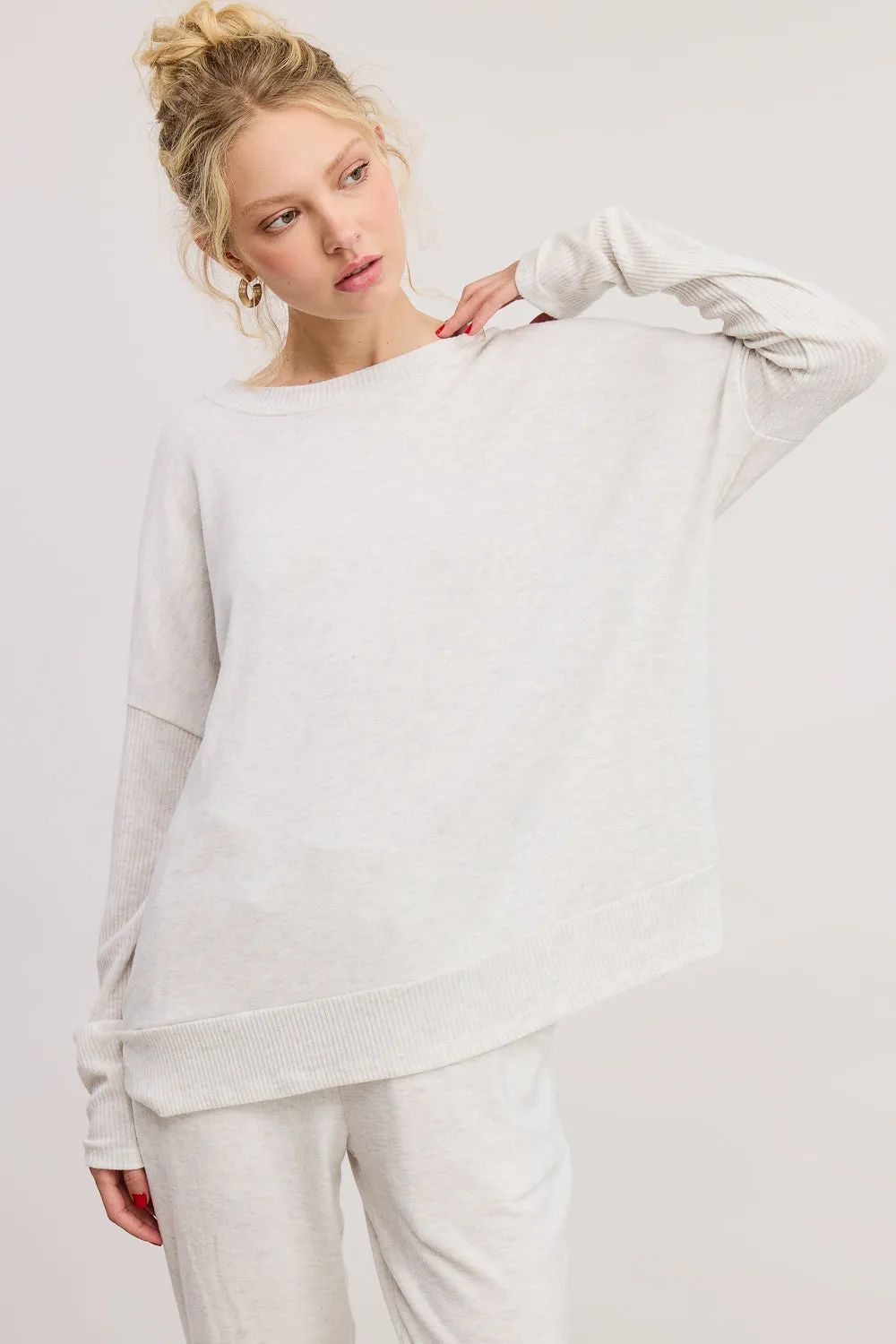 Brushed Round Neck Pullover
