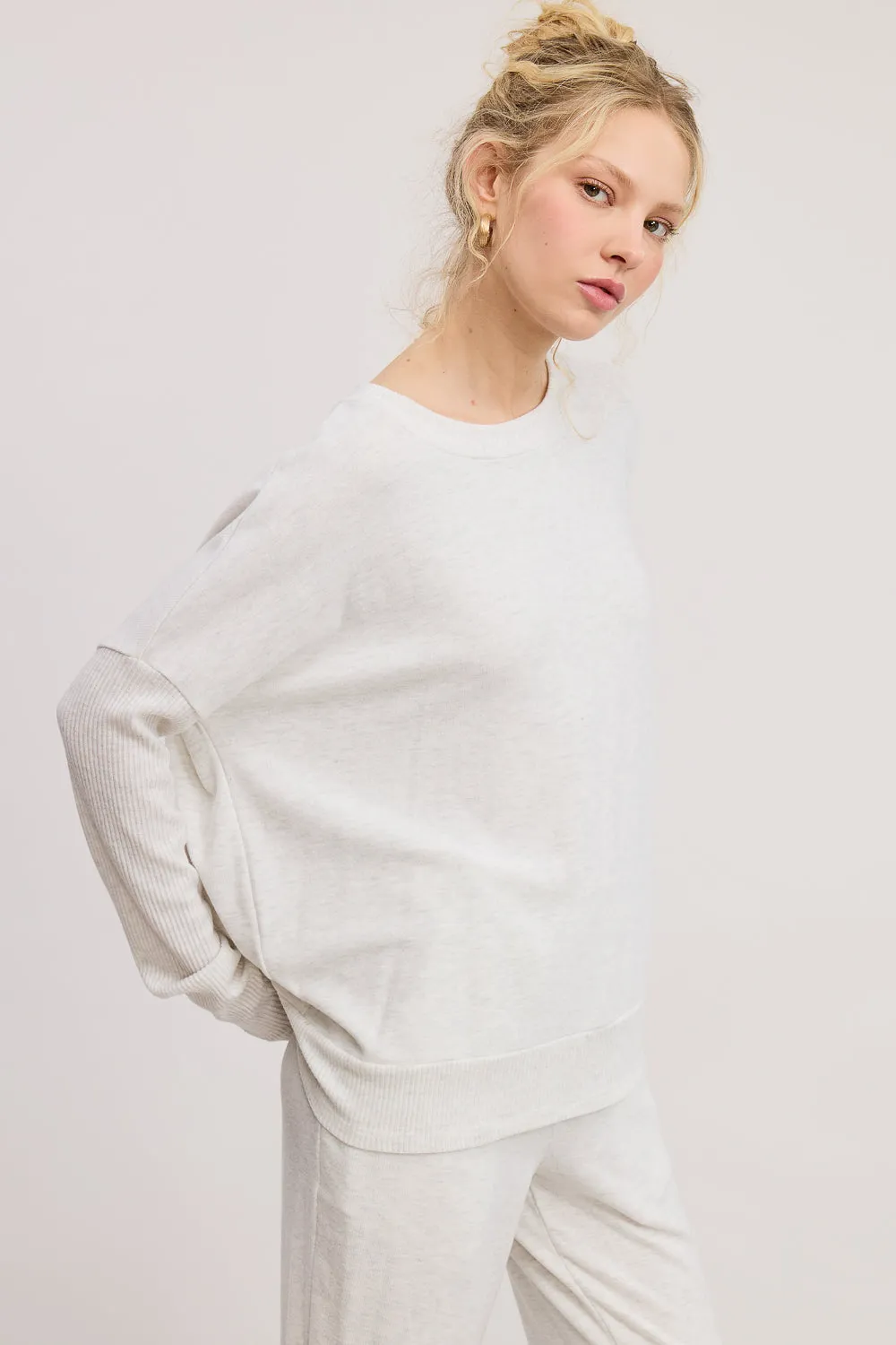 Brushed Round Neck Pullover