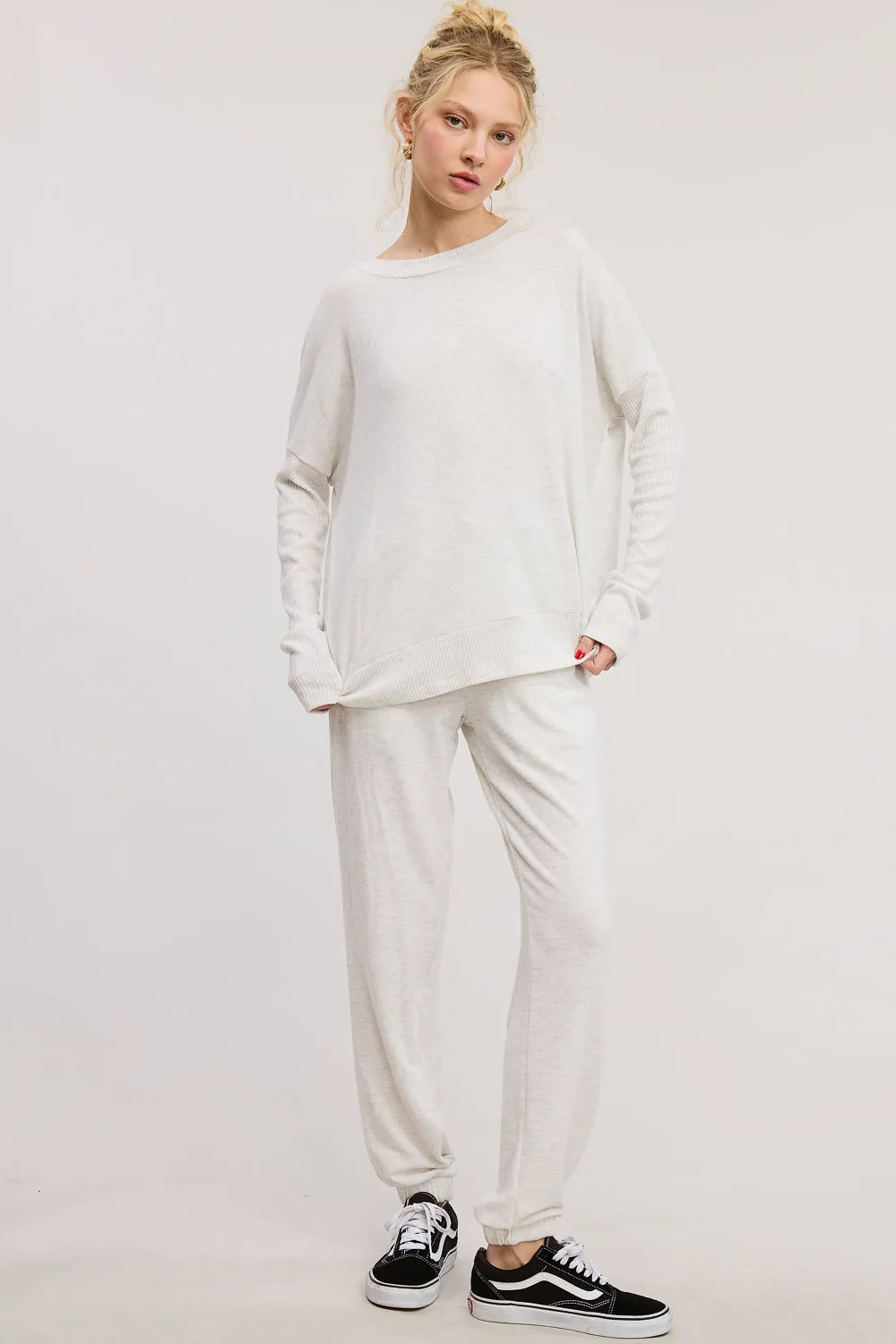 Brushed Round Neck Pullover