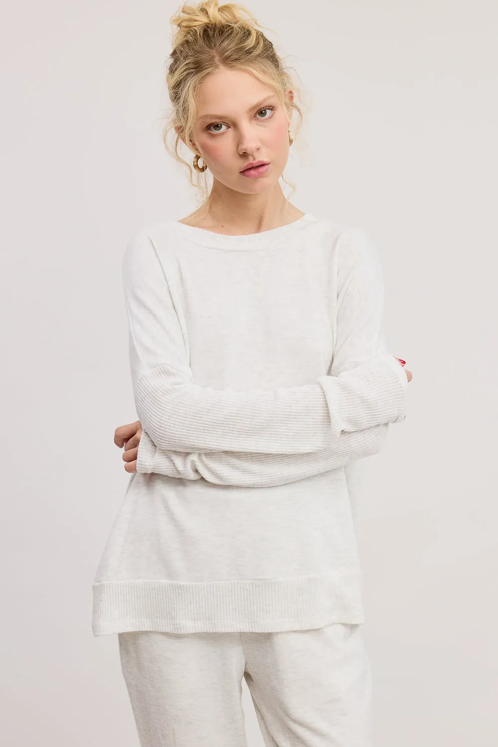 Brushed Round Neck Pullover