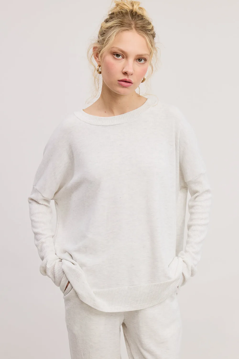 Brushed Round Neck Pullover