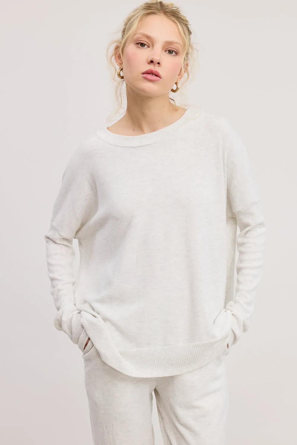 Brushed Round Neck Pullover