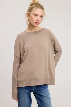 Brushed Round Neck Pullover