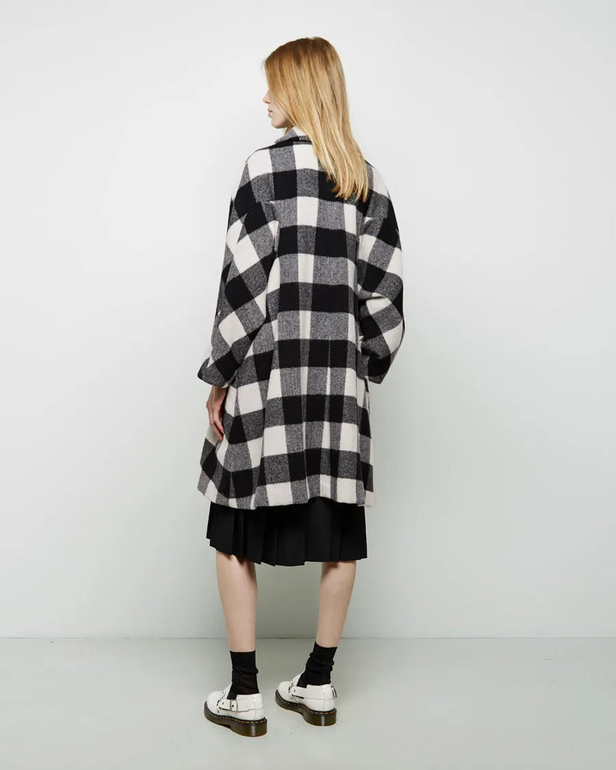 Buffalo Check Wool Coat