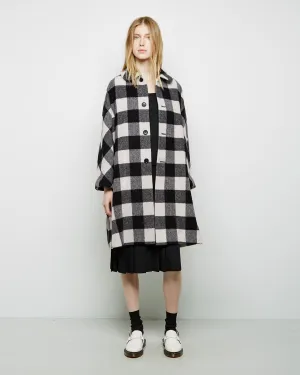 Buffalo Check Wool Coat