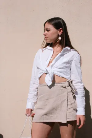 Cotton Button Up Shirt - White