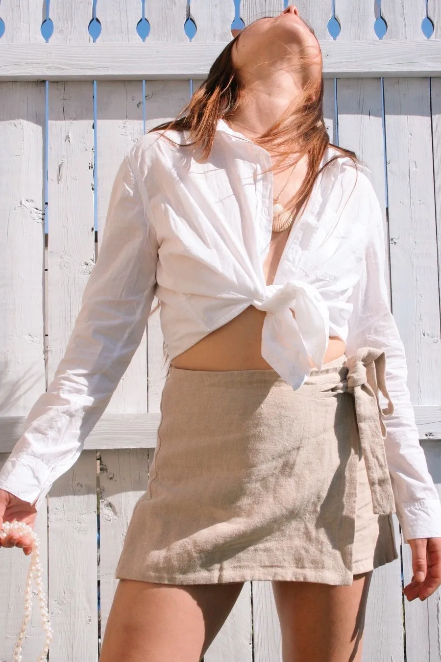 Cotton Button Up Shirt - White