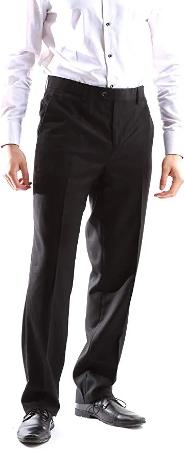 Creativo Men's Single Breasted 2 Button 3pc Vested Suit Classic Fit in Black CT701