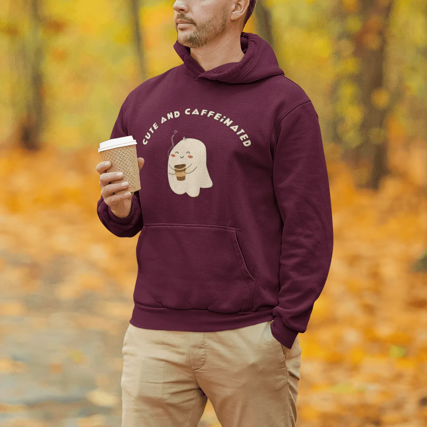 Cute and Caffeinated Unisex Hoodies, Light Weight
