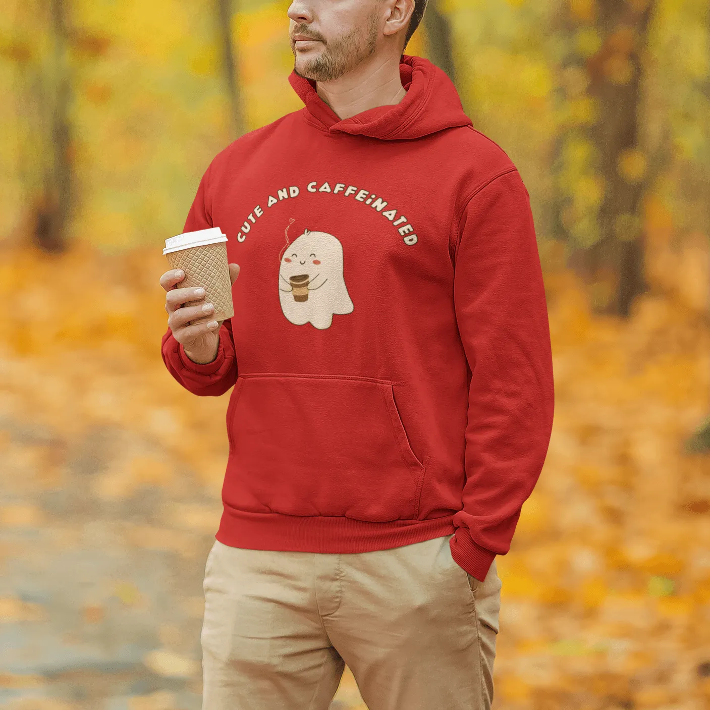 Cute and Caffeinated Unisex Hoodies, Light Weight
