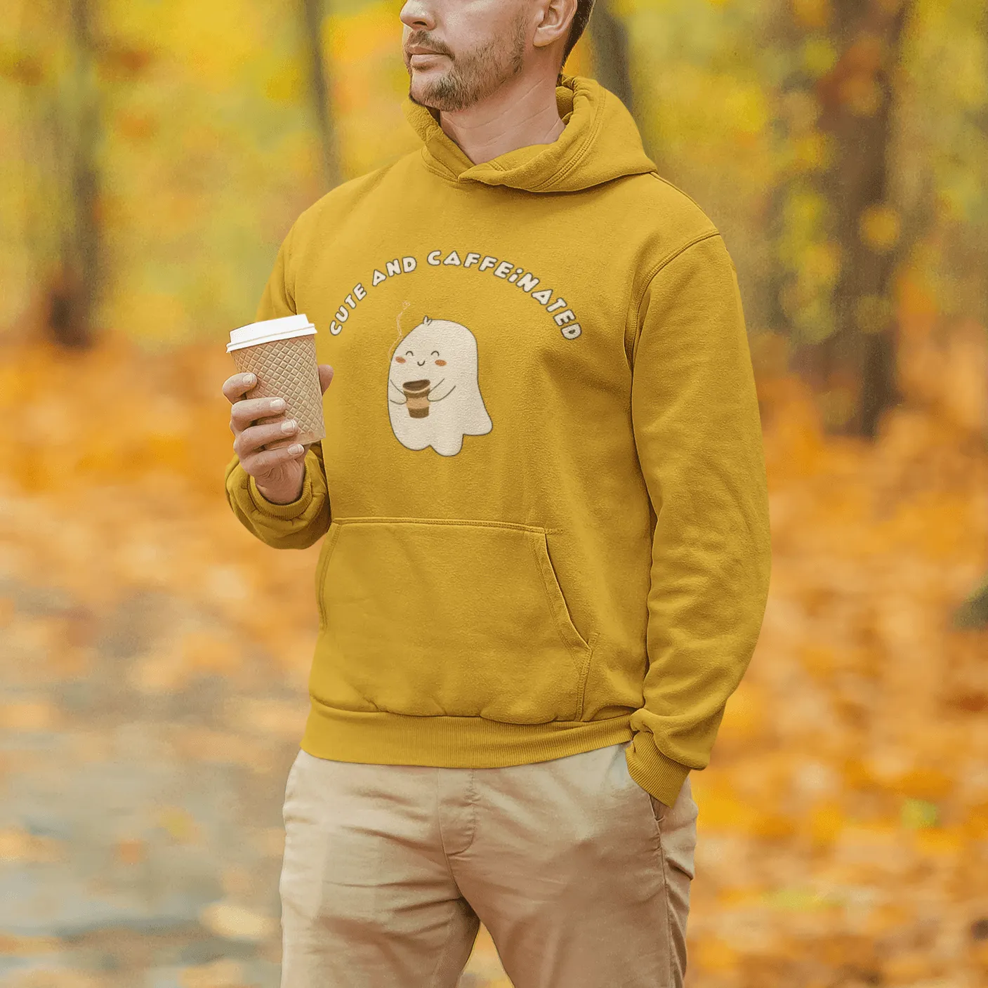 Cute and Caffeinated Unisex Hoodies, Light Weight