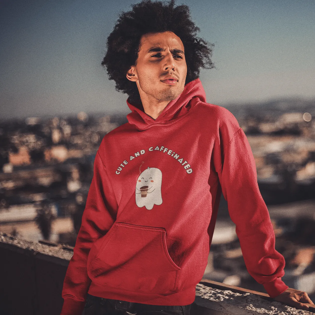 Cute and Caffeinated Unisex Hoodies, Light Weight