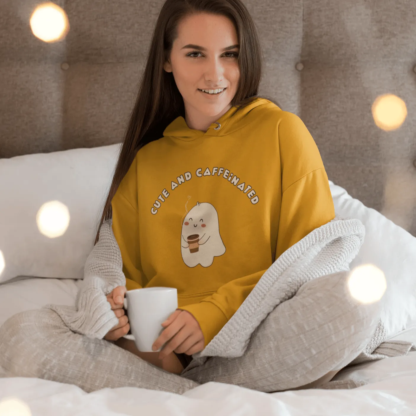 Cute and Caffeinated Unisex Hoodies, Light Weight