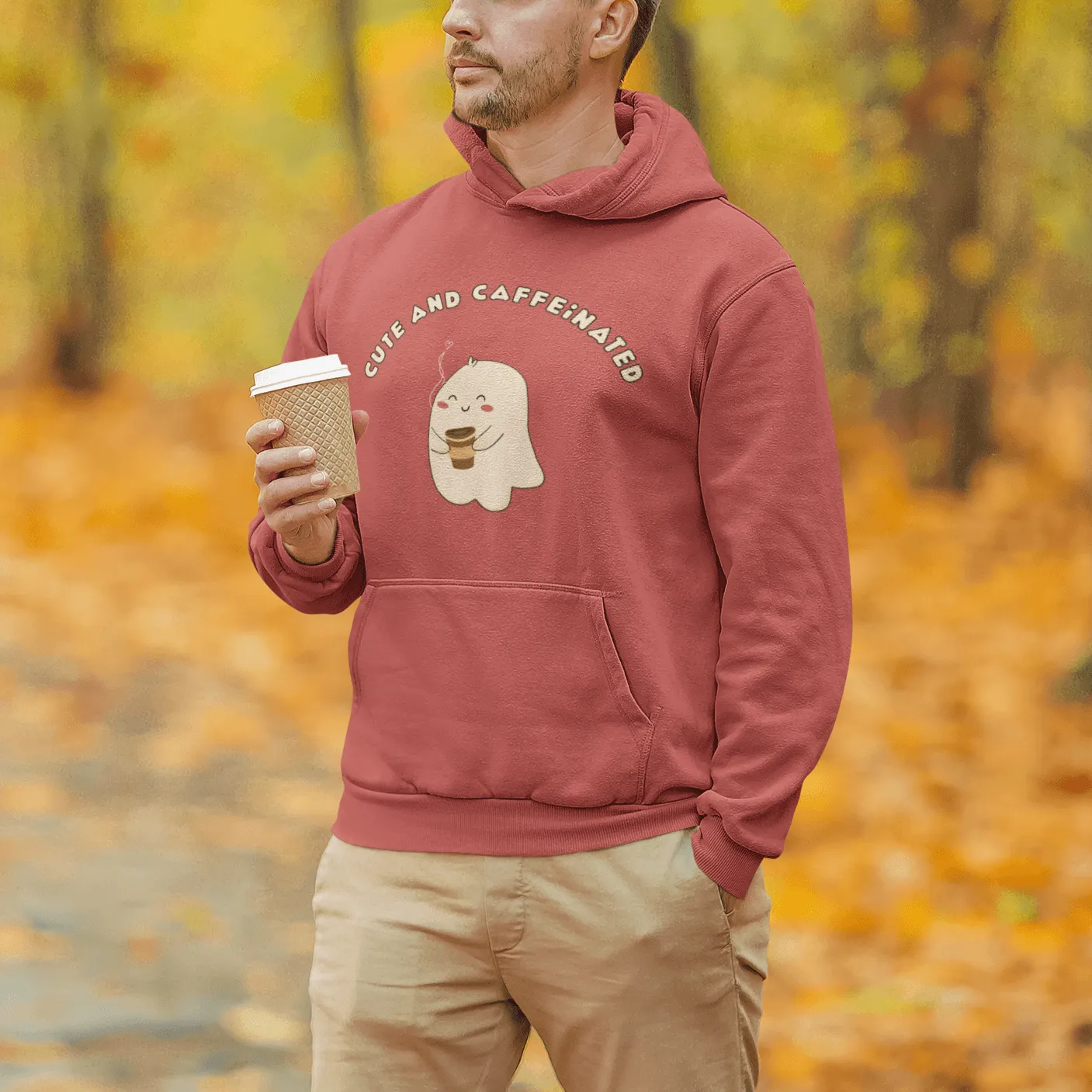 Cute and Caffeinated Unisex Hoodies, Light Weight