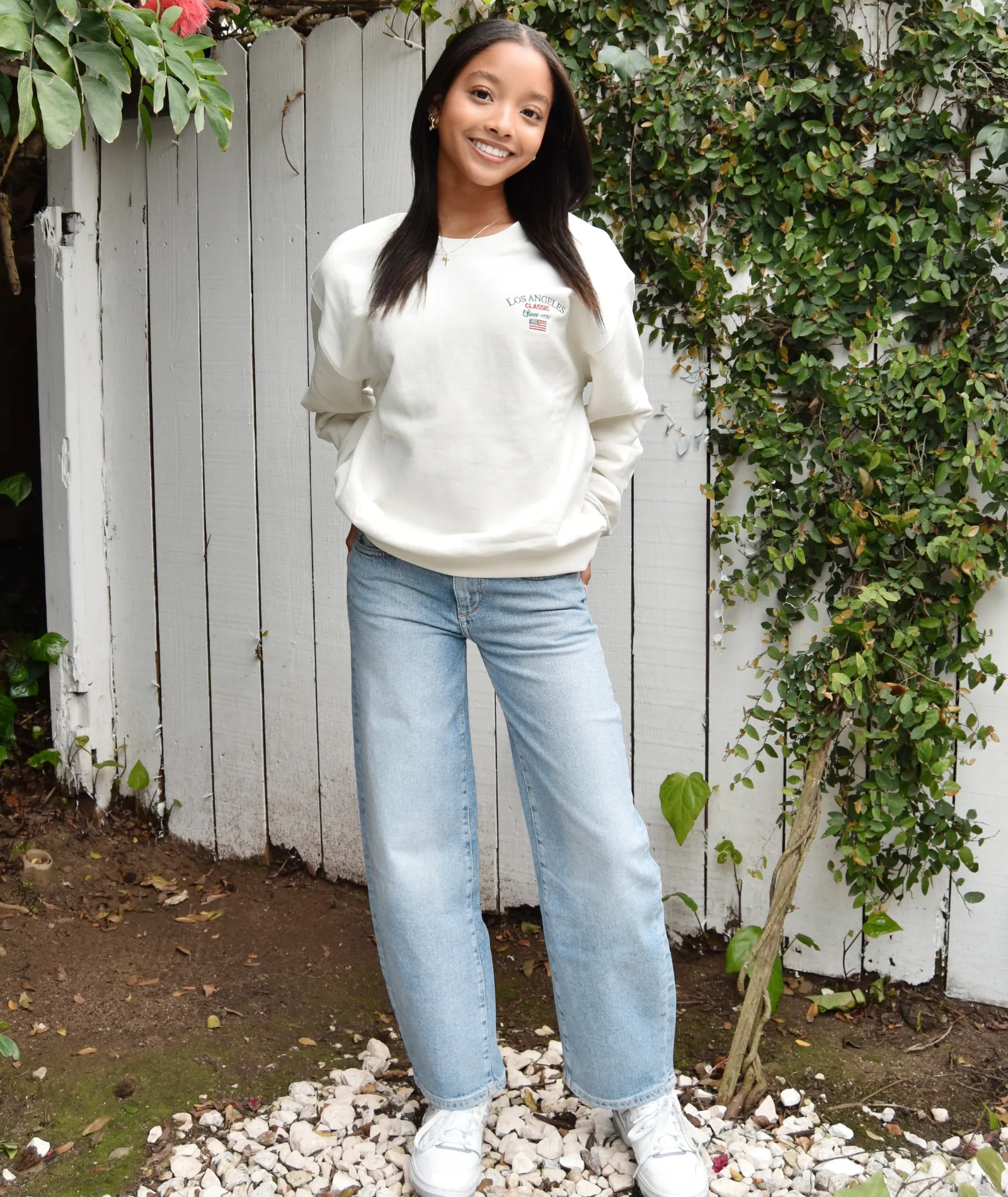 DL1961 Girls Lilia  Island Park Barrel Leg Jeans