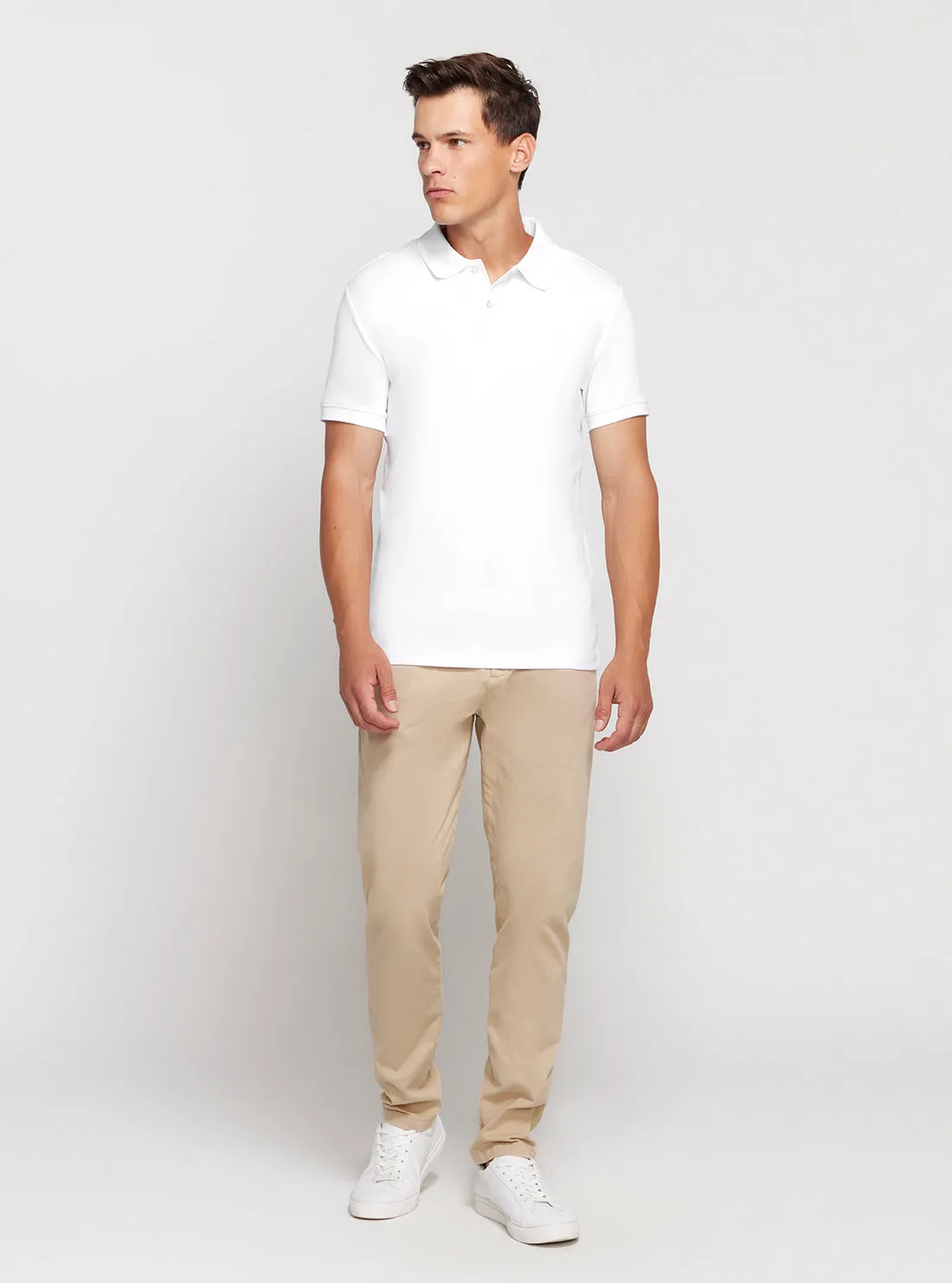 Eco White Nolan Polo T-Shirt