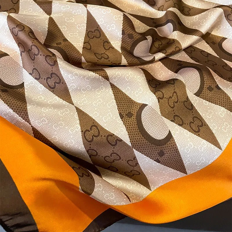 Fashionable Dual-purpose Long Satin Silk scarf