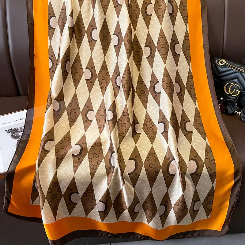 Fashionable Dual-purpose Long Satin Silk scarf