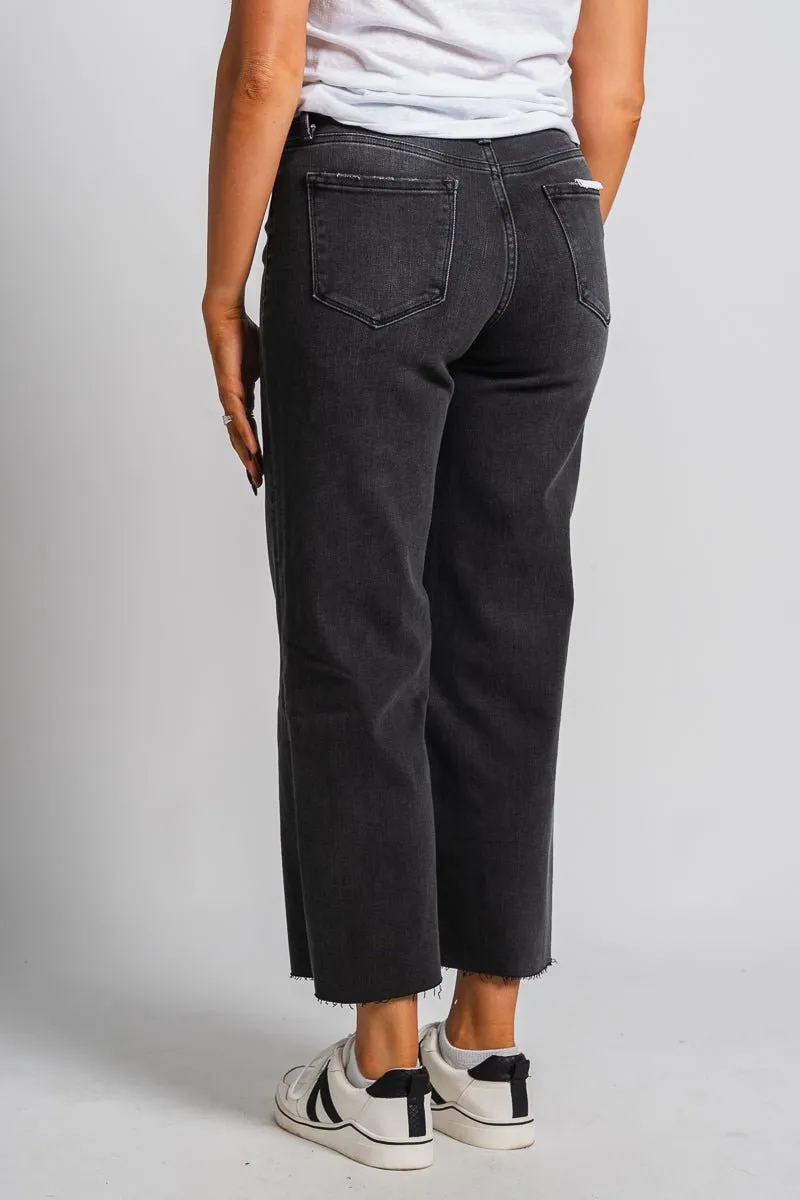 Flying Monkey high rise crop wide leg jeans acerbic