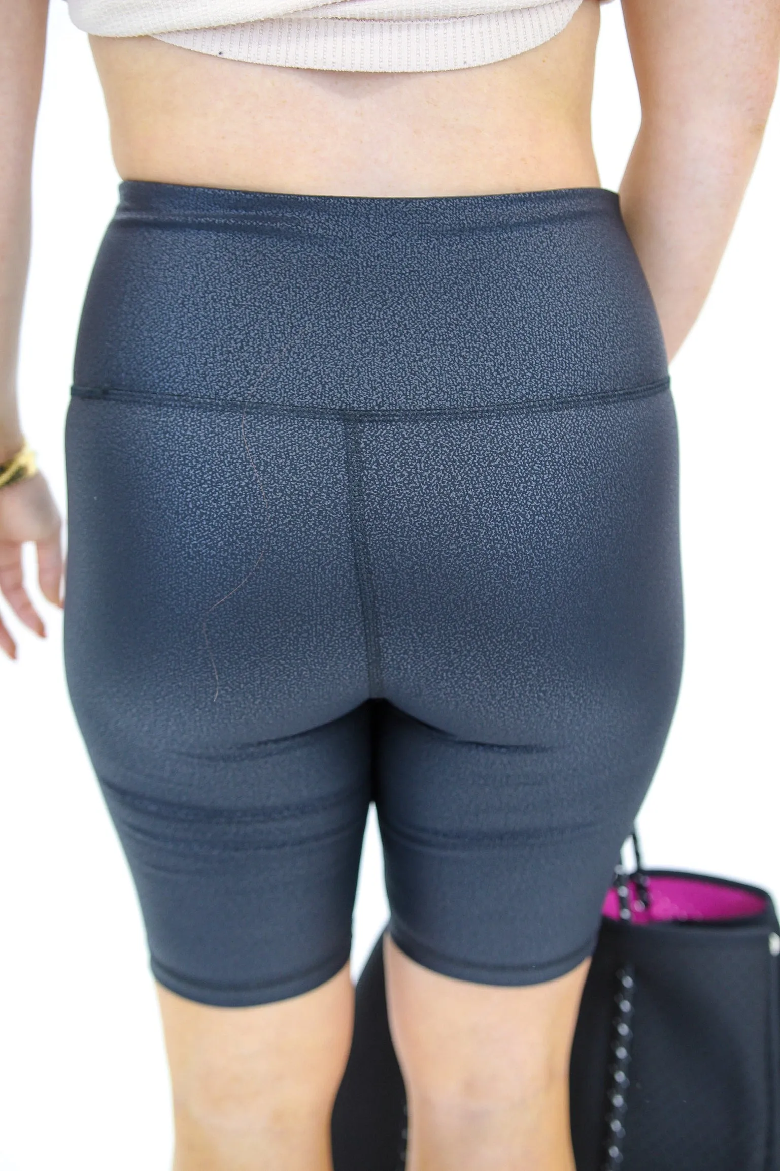 Foil Highwaist Biker Shorts