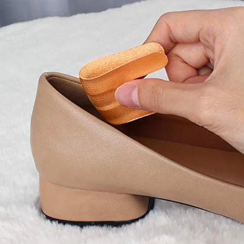 Heel Cushion Pads, Reusable Self Adhesive Inserts and Grips, Foot Protector Liners (Brown)
