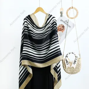 High Quality Striped Design Comfortable Viscose Scarf