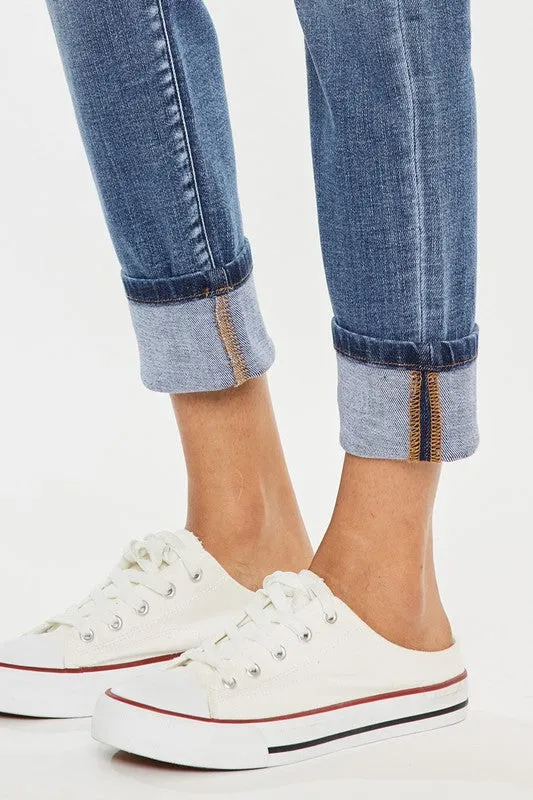 High-Rise Skinny Straight Jeans