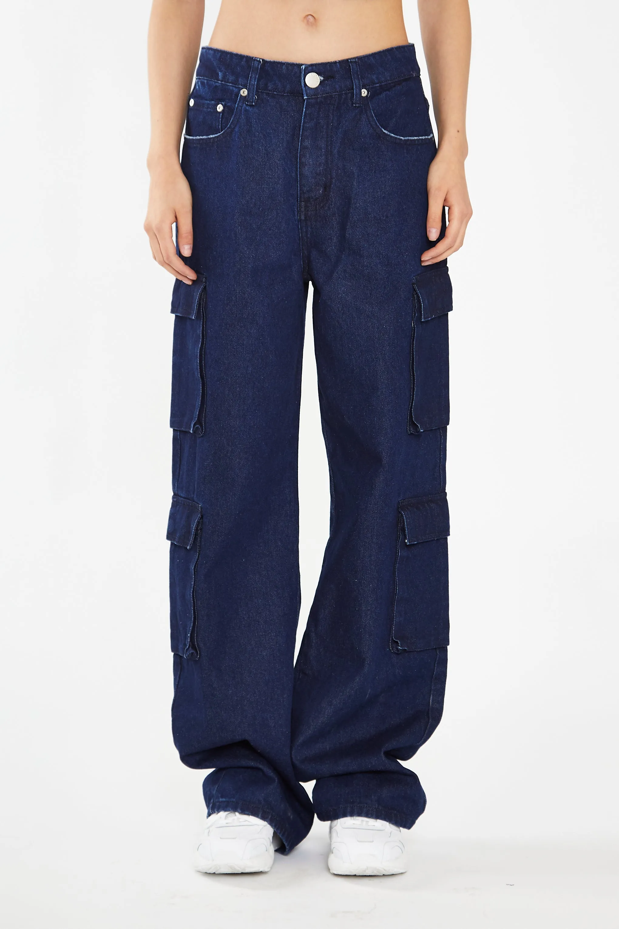 Indigo-Blue Cargo -Jeans