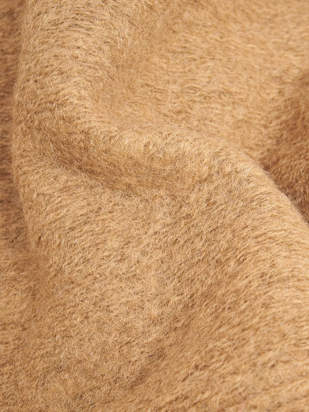 Jackman Wool Collarless Cardigan Camel
