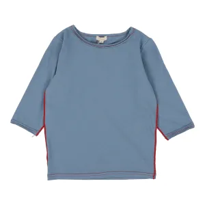 LIL LEGS BLUE BASIC GIRL TEE THREE QUARTER SLEEVE TEE