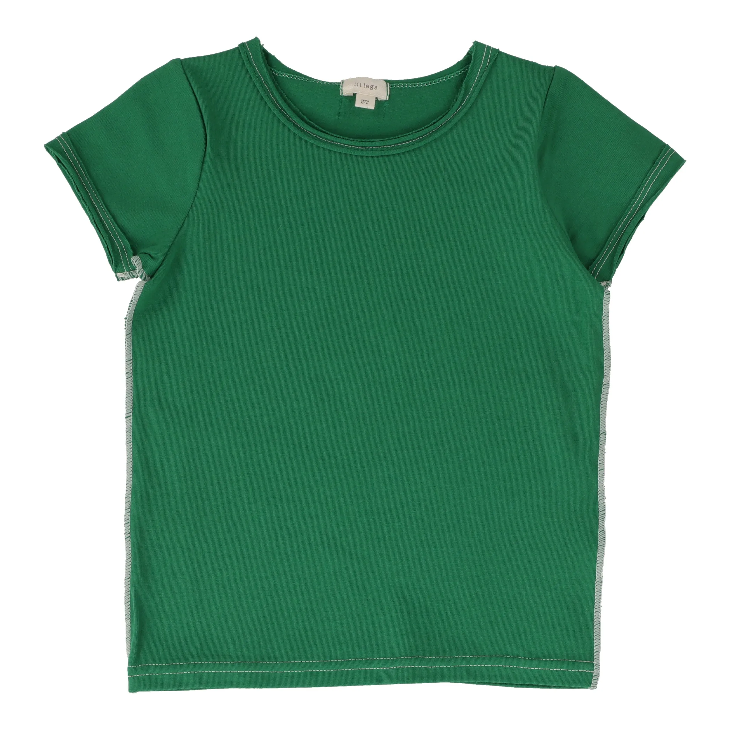LIL LEGS GREEN BASIC GIRL TEE SHORT SLEEVE