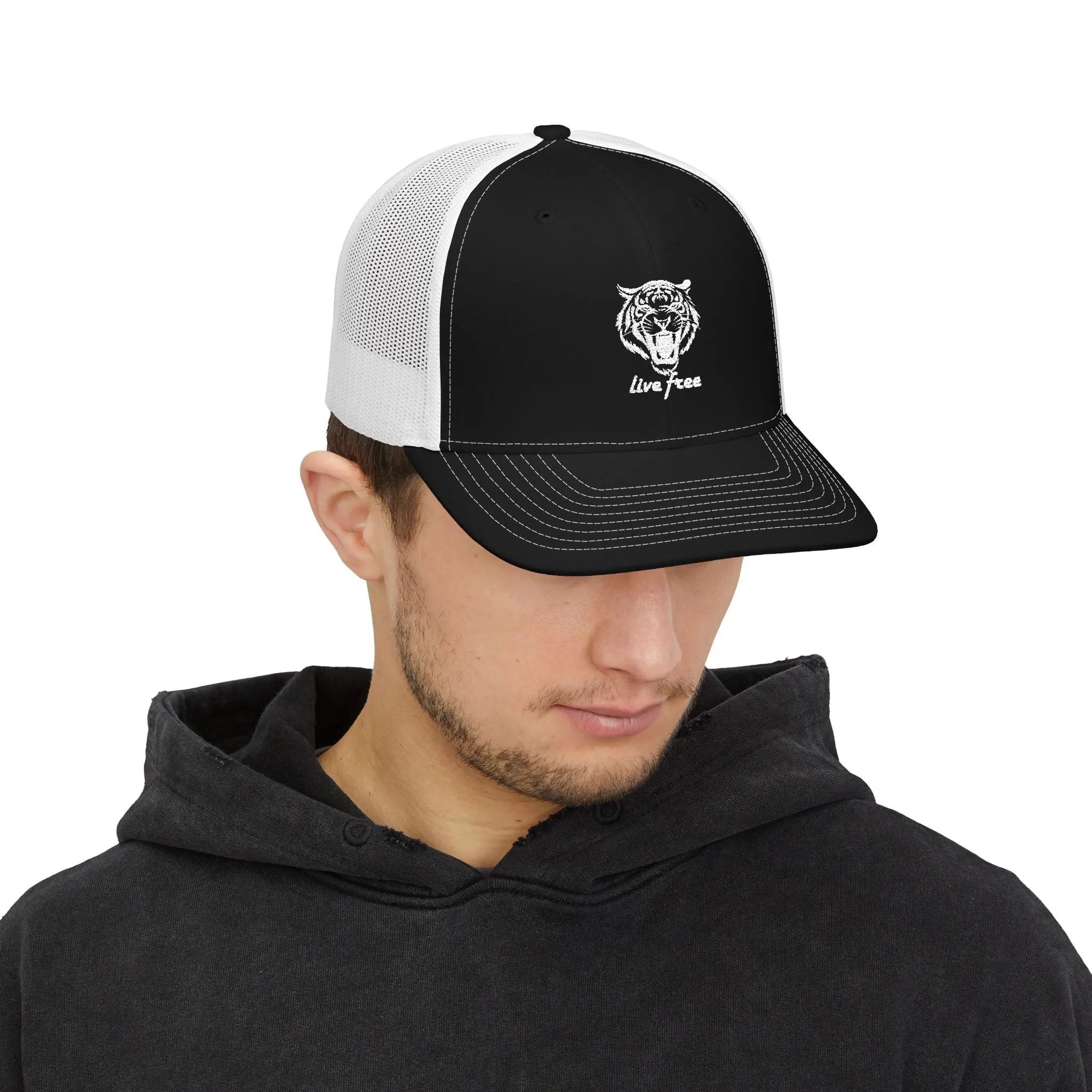Live Free Tiger Snapback Trucker Cap - Stylish & Comfortable Hat for Adventurers