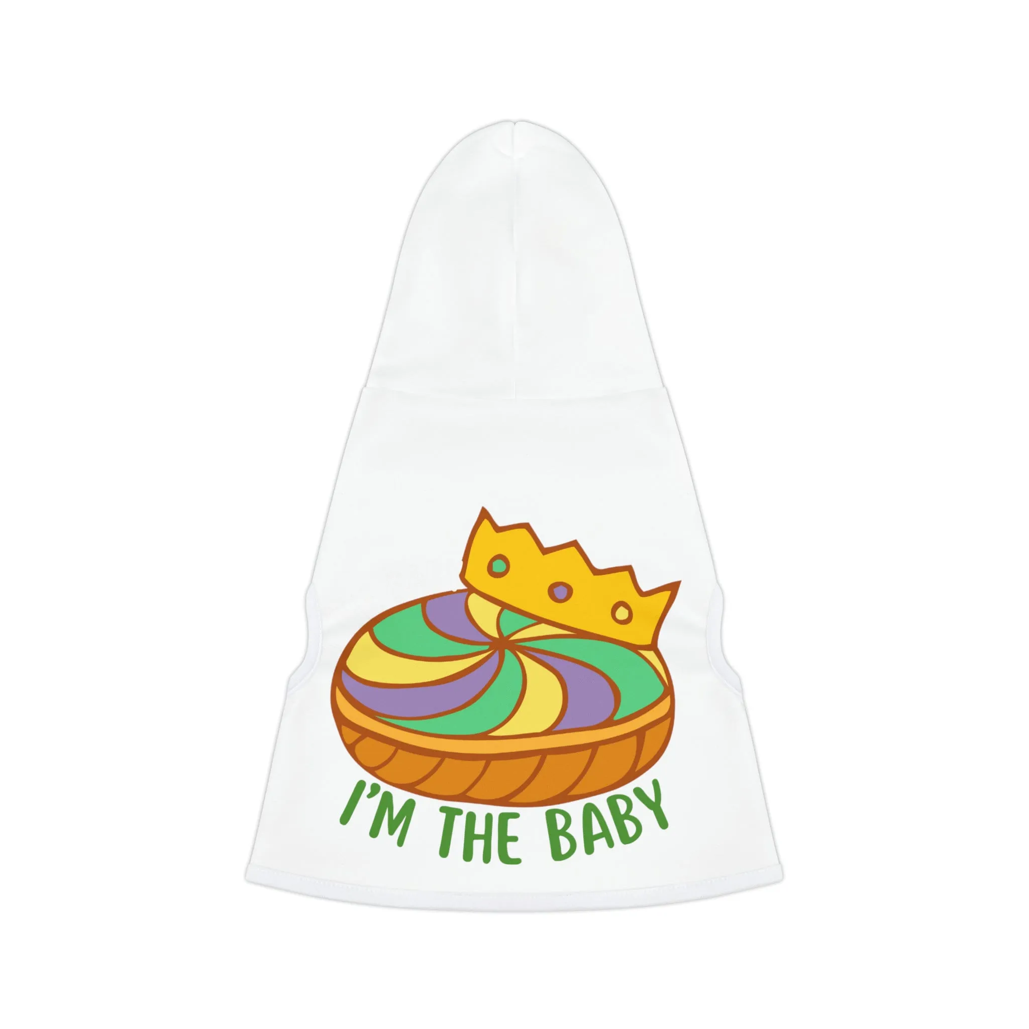 Mardi Gras King Cake Dog Hoodie (xxs-lrg)