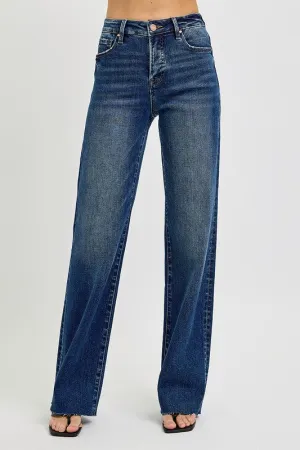 Marjorie High Rise Straight Leg Jeans Dark Wash