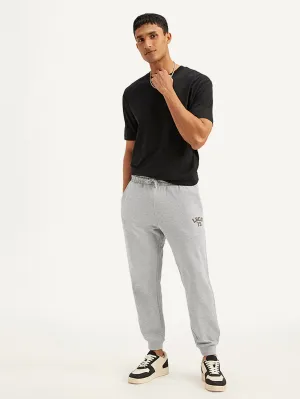 Men's Grey Solid Utility Joggers