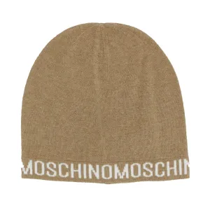 Moschino Hat Beige Wool Cashmere Beanie - Women Collection FINAL SALE