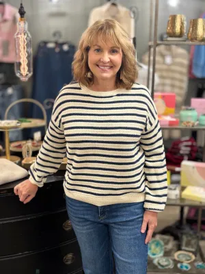 Navy Shores Sweater