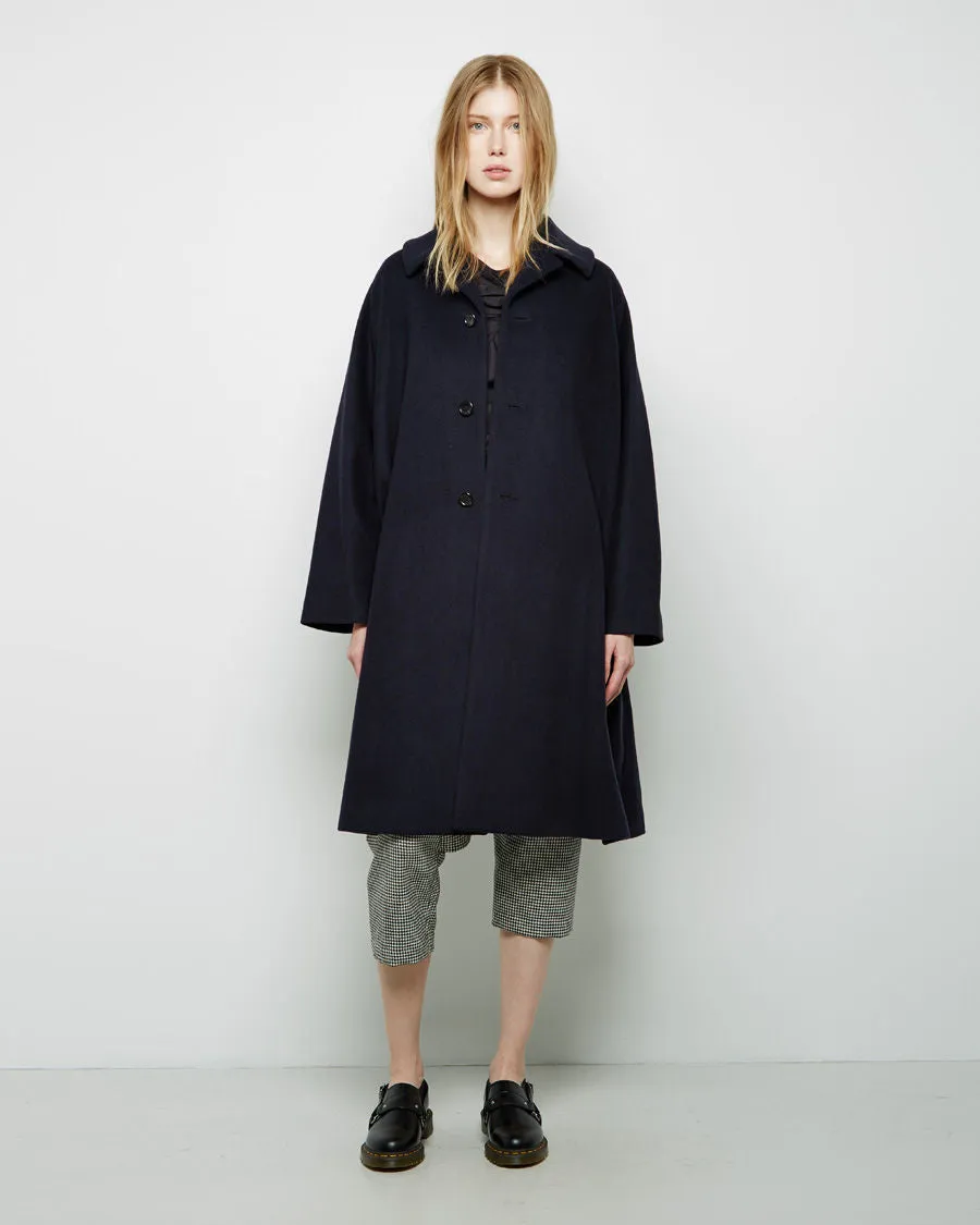 Notched Collar Wool Coat