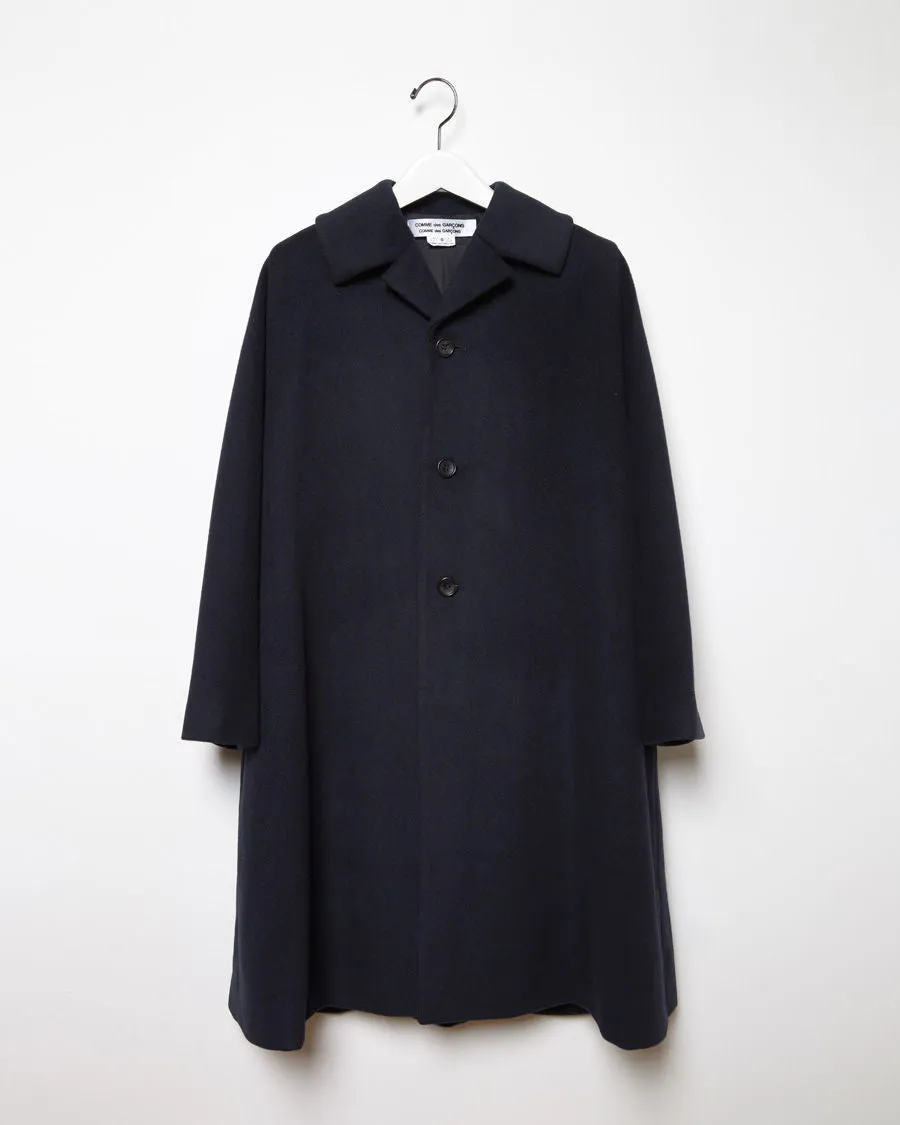 Notched Collar Wool Coat