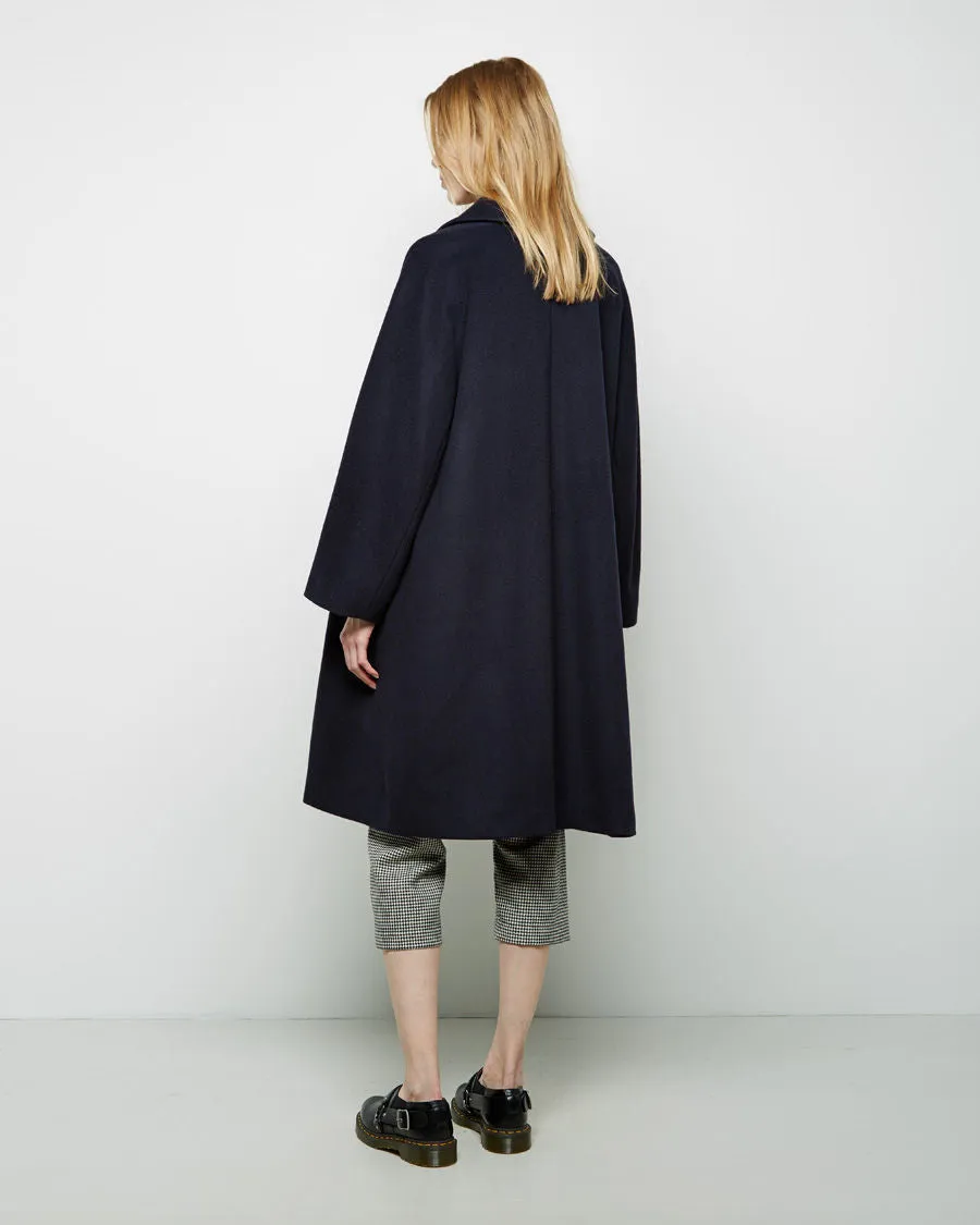 Notched Collar Wool Coat
